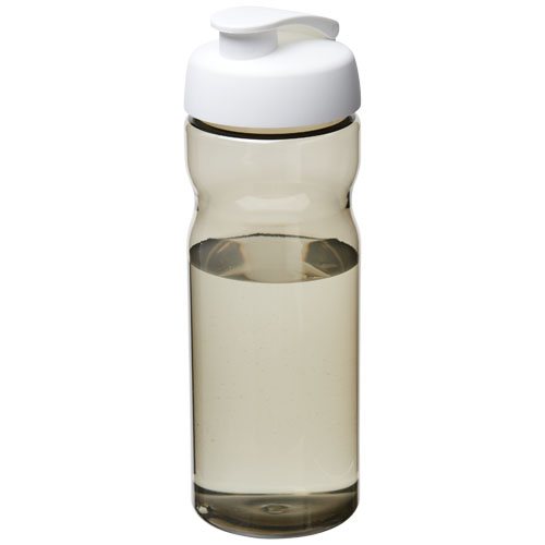 Bouteille de sport publicitaire 650ml Ocean Plastic H2O Active® Charbon et Blanc